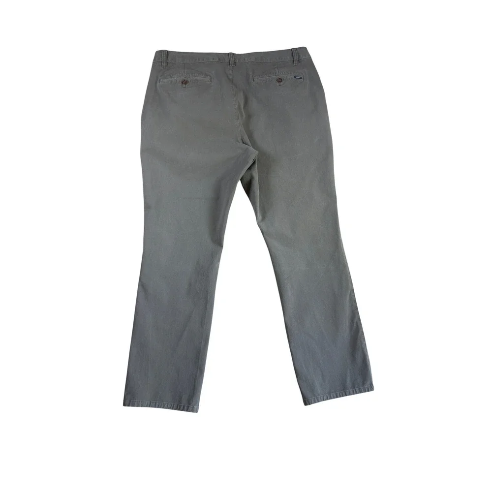 Bonobos Mens Gray Straight Leg Chino Pants 38x30 Business Casual Trousers 0078